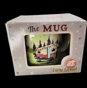 Camp Casual Coffee Mug Wanderlust Green Gift Retro RV Glamping Van Life Camping
